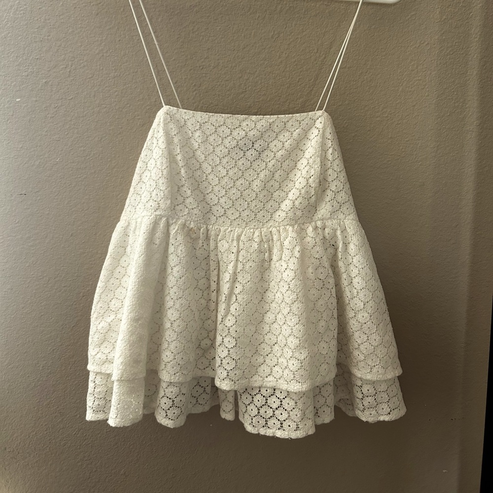 American Eagle Peplum Eyelet Top